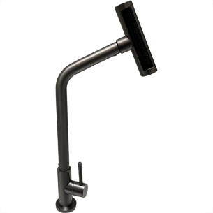 Torneira Pia Mesa Metal Brazhu Com 4 Jatos Grafite - 1/4 Volta