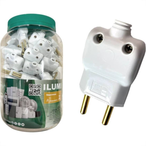 Pino Prensa Cabo Ilumi 2 Polos 10A. Branco Pote Com 60 Pecas 14240Pg Pino Prensa Cabo Ilumi 2 Polos 10A. Branco Pote Com 60 Pecas 14240Pg