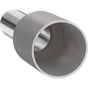 Terminal Tubular Ilhos Isolado Simples Sforplast 4,0Mm Comprimento 12Mm - Cinza