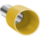 Terminal Tubular Ilhos Isolado Simples Sforplast 25Mm Comprimento 22Mm - Amarelo