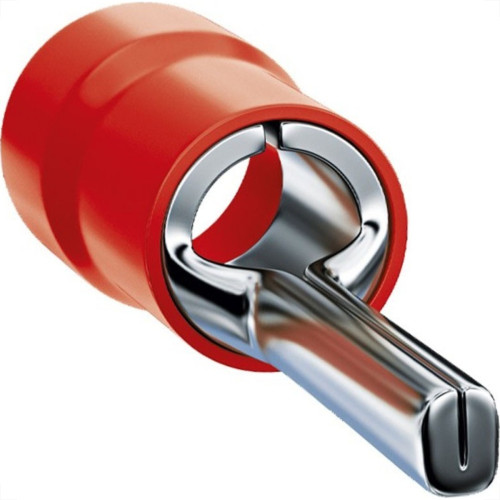 Terminal Pino Pre-Isolado Sforplast 0,5 A 1,5Mm Comprimento 12Mm - Vermelho