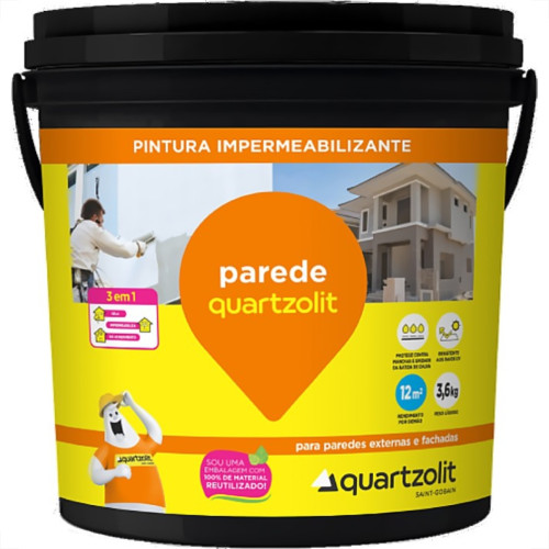 Impermeabilizante Quartzolit Parede 3,6L Impermeabilizante Quartzolit Parede 3,6L