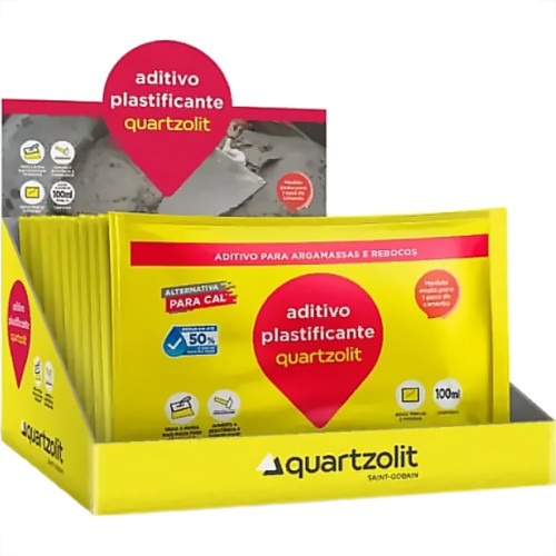 Impermeabilizante Quartzolit Aditivo Para Argamassa 100Ml - Caixa Com 10 Pecas