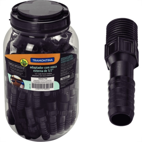 Conexao Preta Tramontina Adaptador Interno Rosca Externa 3/4'' Pote Com 55 Pecas - 78420784