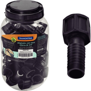 Conexao Preta Tramontina Adaptador Rosca Interna 3/4'' Pote Com 40 Pecas - 78425784