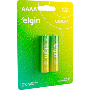 Pilha Elgin Alcalina Aaaa Cartela Com 2 Pecas