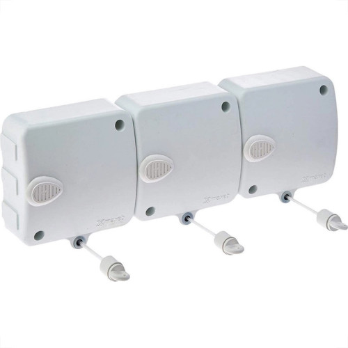 Varal Automatico Maxeb 6M Com 3 Cordas Modular Branco - 7267 Varal Automatico Maxeb 6M Com 3 Cordas Modular Branco - 7267
