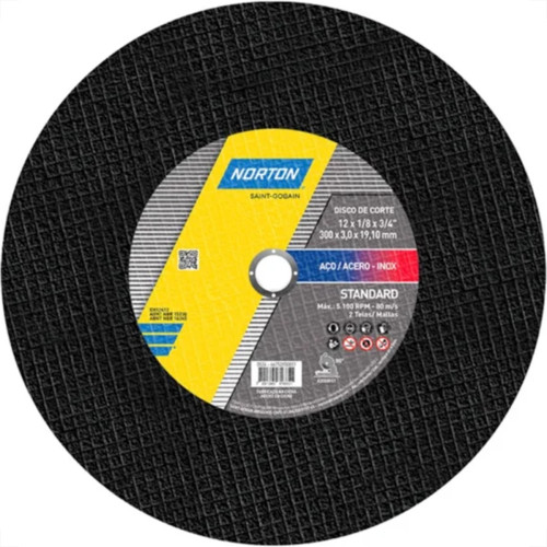 Disco Corte Ferro Norton Standard 12''X1,8''X3,4'' - 3,0Mm Disco Corte Ferro Norton Standard 12''X1,8''X3,4'' - 3,0Mm