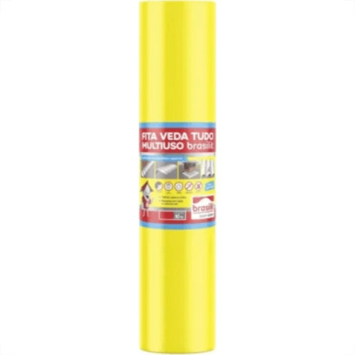 Fita Multiuso Brasilit Veda Tudo Aluminio 60Cm X 10M Fita Multiuso Brasilit Veda Tudo Aluminio 60Cm X 10M