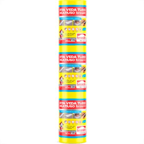 Fita Multiuso Brasilit Veda Tudo Aluminio 90Cm X 10M Fita Multiuso Brasilit Veda Tudo Aluminio 90Cm X 10M