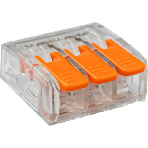 Conector Frontec Emenda 3 Polos - 6Mm - 41A. Pacote Com 30 Pecas - F41613/30 Conector Frontec Emenda 3 Polos - 6Mm - 41A. Pacote Com 30 Pecas - F41613/30