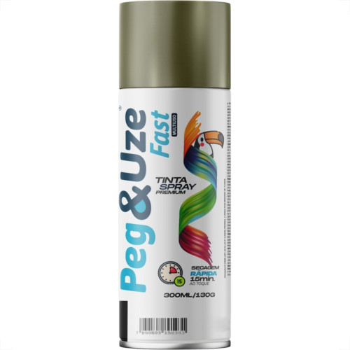 Spray Peg E Uze Fast Metalico Ouro 300Ml/130G.