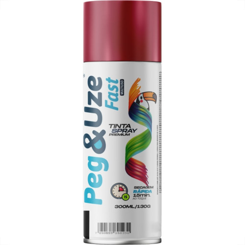 Spray Peg E Uze Fast Metalica Vermelho 300Ml/130G.
