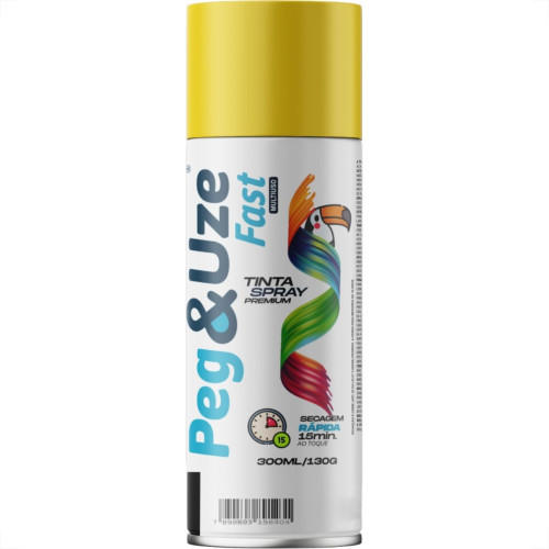 Spray Peg E Uze Fast Uso Geral Amarelo 300Ml/130G.
