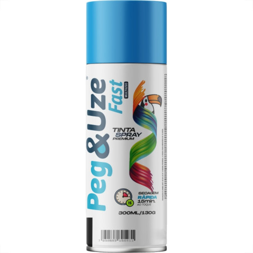 Spray Peg E Uze Fast Uso Geral Azul Claro 300Ml/130G.
