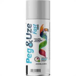 Spray Peg E Uze Fast Uso Geral Cinza Claro 300Ml/130G.
