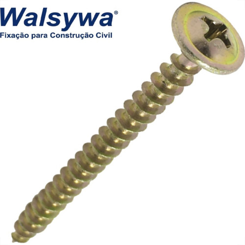 Parafuso Chipboard Philips Cabeca Flangeada Walsywa 4,5X35Mm - 363611 - Kit C/5 Cartelas Parafuso Chipboard Philips Cabeca Flangeada Walsywa 4,5X35Mm - 363611 - Kit C/5 Cartelas