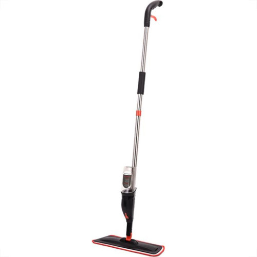 Mop Spray Powermaid Refil Microfibra Base Flexivel 360º Cabo Iox 129Cm Com Reservatorio 380Ml - Vermelho/Cinza