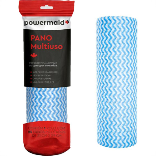 Pano Multiuso Powermaid Perfex Azul Rolo Com 25 Panos Picotado Pano Multiuso Powermaid Perfex Azul Rolo Com 25 Panos Picotado