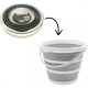 Balde Retratil Powermaid Branco/Cinza 10L Balde Retratil Powermaid Branco/Cinza 10L