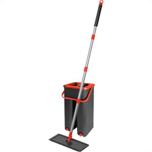 Mop Powermaid Lava E Seca Balde Vertical Refil Microfibra Cabo Aco Inox 125Cm - Vermelho/Cinza Mop Powermaid Lava E Seca Balde Vertical Refil Microfibra Cabo Aco Inox 125Cm - Vermelho/Cinza