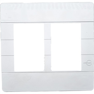 Placa Conjunto Dicompel Ritz Branca 4X4 - 6 Modulos Horizontais + Suporte - Rzb-2300/40