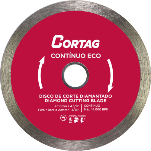 Disco Diamantado Cortag Eco 110Mm Continuo - 61548 Disco Diamantado Cortag Eco 110Mm Continuo - 61548