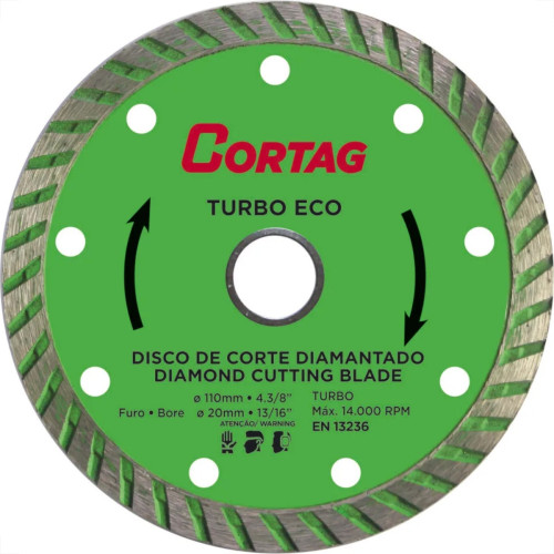 Disco Diamantado Cortag Eco 110Mm Turbo - 60598 Disco Diamantado Cortag Eco 110Mm Turbo - 60598