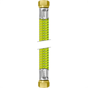 Mangueira Para Gas Malha Aco Roco 1/2'' Femea X 3/4'' Femea 30Cm Nbr14955