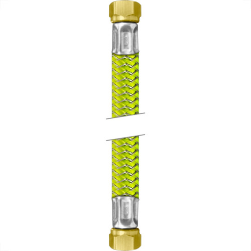 Mangueira Para Gas Malha Aco Roco 1/2'' Femea X 3/4'' Femea 30Cm Nbr14955