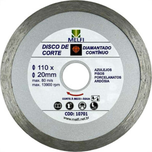 Disco Diamantado Melfi Continuo Porcelanato / Ceramica 110 X 20Mm - 10701