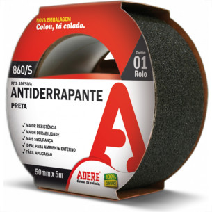 Fita Antiderrapante Adere Preta 860S 50Mm X 5M