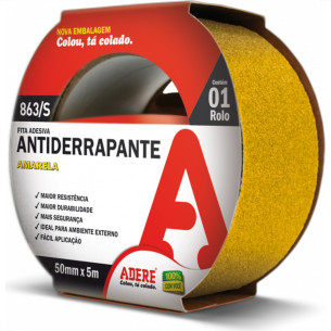 Fita Antiderrapante Adere Amarela 863S 50Mm X 5M