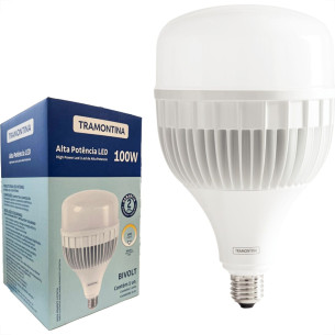 Lampada Led Alta Potencia Tramontina 100W. 9.000Lm Bivolt 6500K. - E-27 / E-40 - 58025074