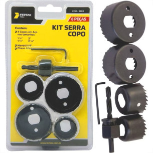 Serra Copo Jogo Fertak Aco Carbono Com 6 Pecas 1.1/4''A 2.1/8'' - 2902
