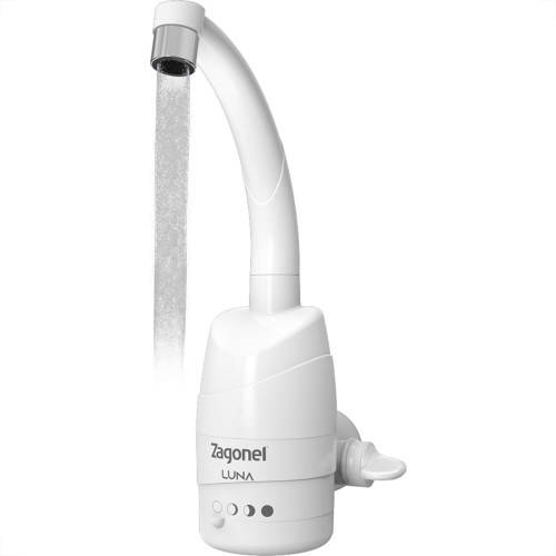 Torneira Eletrica Zagonel Luna Bica Movel Parede Branca 4 Temperaturas 5500W. X 127V.