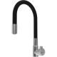 Torneira Gourmet Flex Parede Bica Movel Metal Zagonel Motion Cozinha Preta - 1/4 Volta