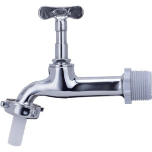 Torneira Jardim Metal Cromada Alpha 1130 Longa - 1/2'' E 3/4''
