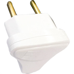 Pino Triangulo Flp 2 Polos 10A. Branco - Kit C/10 Pecas