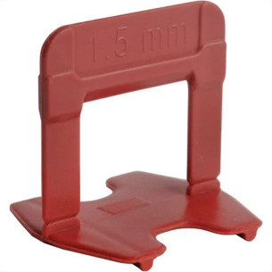 Espacador De Piso Cortag Nivelador Eco Vermelho 1,5Mm Pacote Com 50 Pecas
