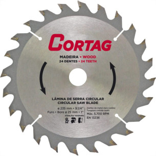 Serra Circular Widea Cortag 4.3/8''X 24 Dentes X 20Mm