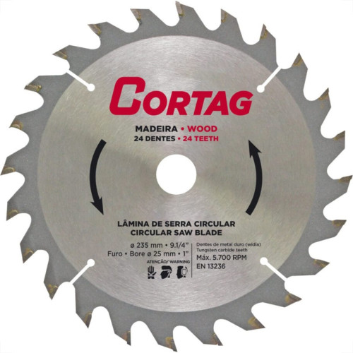 Serra Circular Widea Cortag 4.3/8''X 24 Dentes X 20Mm Serra Circular Widea Cortag 4.3/8''X 24 Dentes X 20Mm