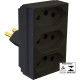 Pino 3 Saidas Ilumi 2 Polos+Terra 20A. Preto - 12320