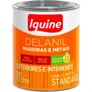 Tinta Esmalte Standard Iquine Delanil 112Ml Mini Lata Preto