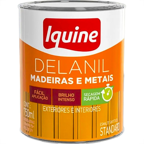 Tinta Esmalte Standard Iquine Delanil 750Ml Cinza Medio