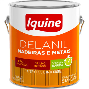 Tinta Esmalte Standard Iquine Delanil 3L Cinza Medio