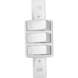 Conjunto Para Condulete Dicompel Monaco Branco 3 Paralelos - Dc-7100/20