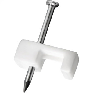 Grampo Para Fio Sforplast Tipo Unha 10-12 Com 20 Pecas Branco Grande