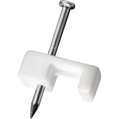 Grampo Para Fio Sforplast Tipo Unha 10-12 Com 20 Pecas Branco Grande