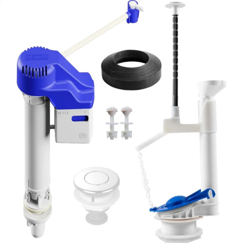 Mecanismo Para Caixa Acoplada Astra Hidraulico Kit Completo Acionamento Superior Botao Branco Mu3/Sp*Branco